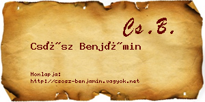 Csősz Benjámin névjegykártya